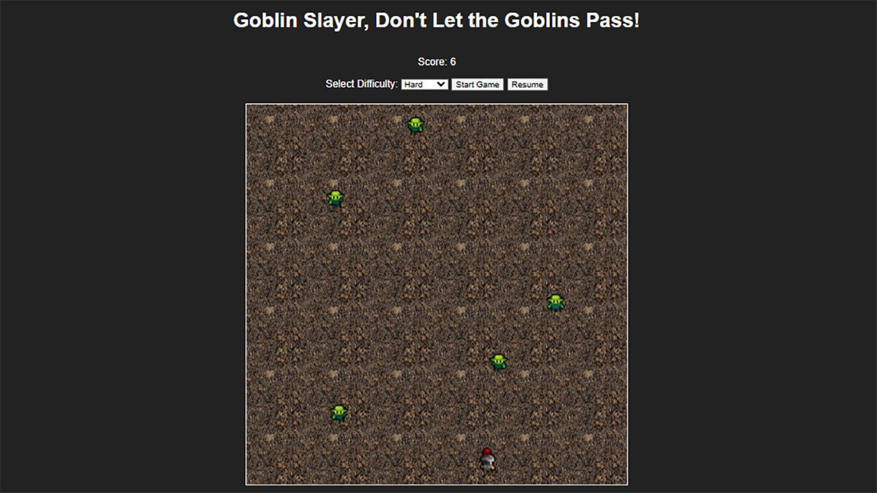 Goblin Slayer browser game screenshot