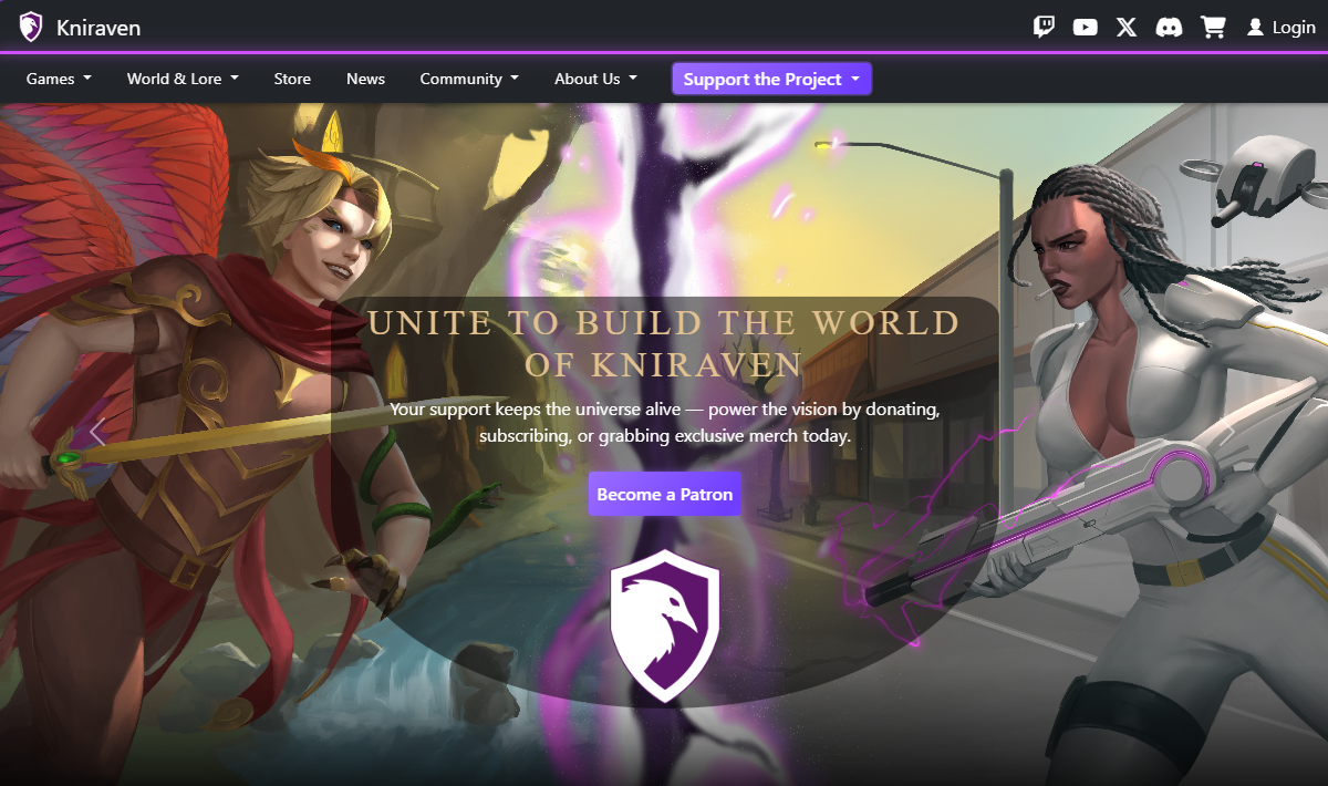 Kniraven.com website screenshot